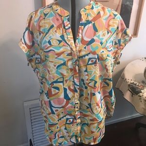 Anthropologie adjustable sleeve button down